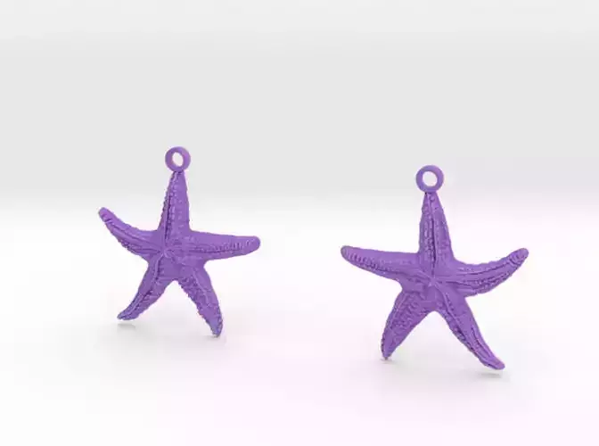 Starfish Earrings 3D print model