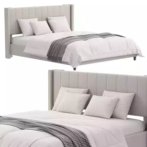 Martha Stewart Kay Upholstered Platform Bed