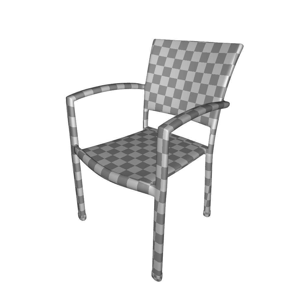 Katzer Stacking Patio Dining Chair 3D model_4