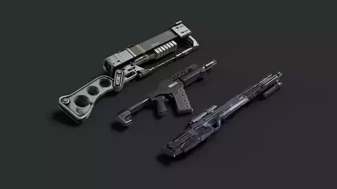 Sci-Fi Gun Pack - Production Ready