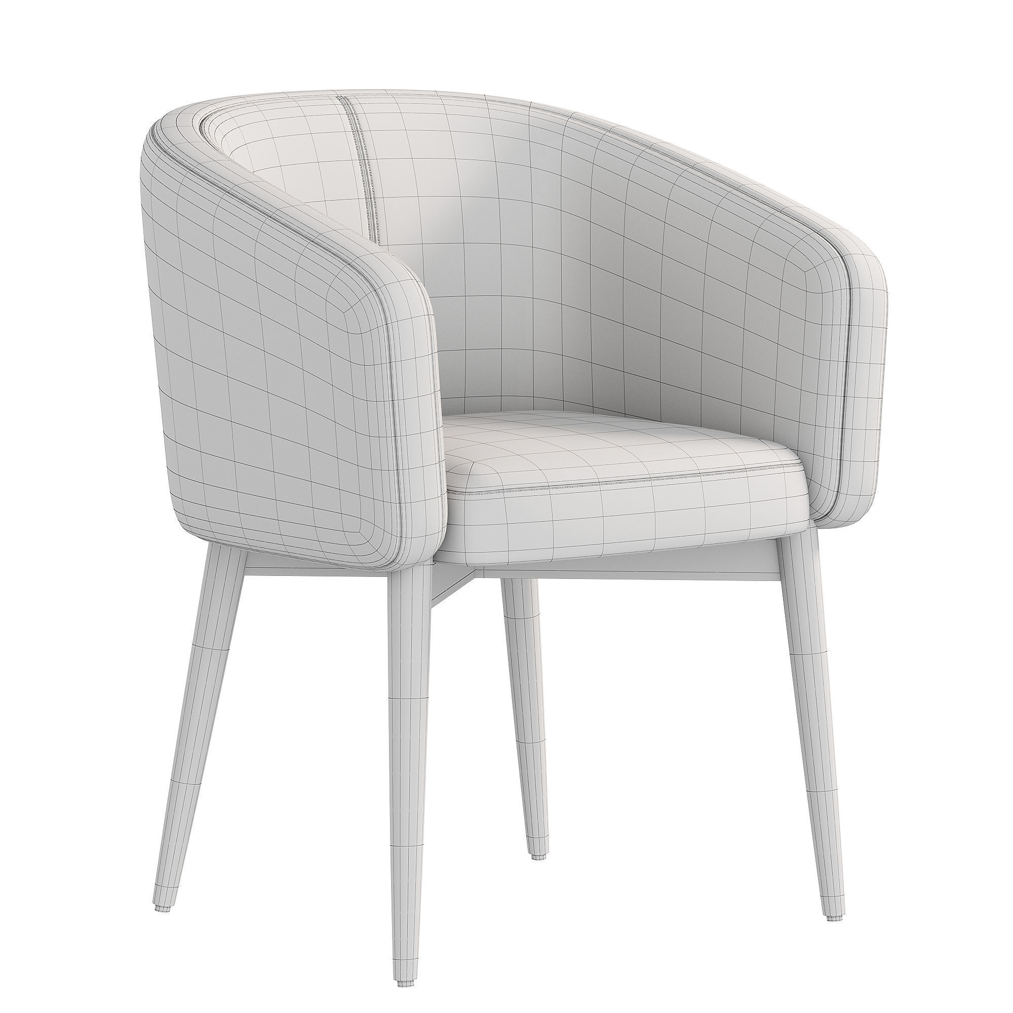 Torino designer chair 3D model_4