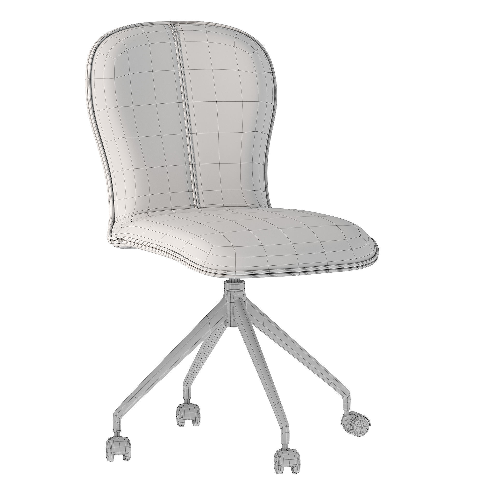 Aspen Designer chair on wheels 3D model_3