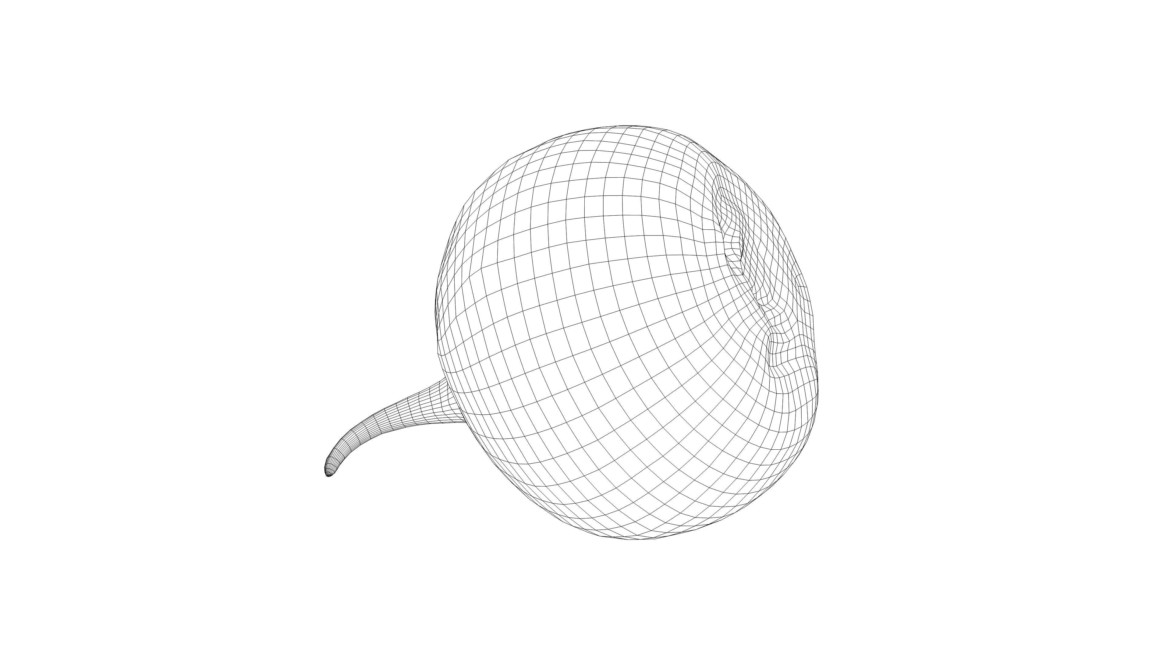 Photorealistic 3D scan of black radish Low-poly 3D model_16