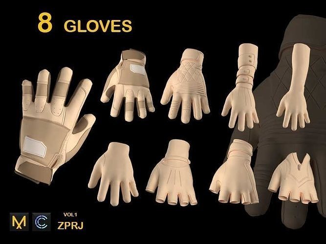8 GLOVES 3D model