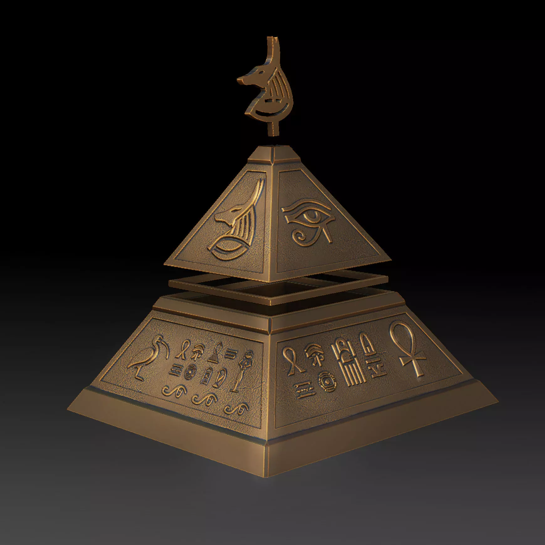 Beautiful Pyramid-Shaped Box 3D print model_0