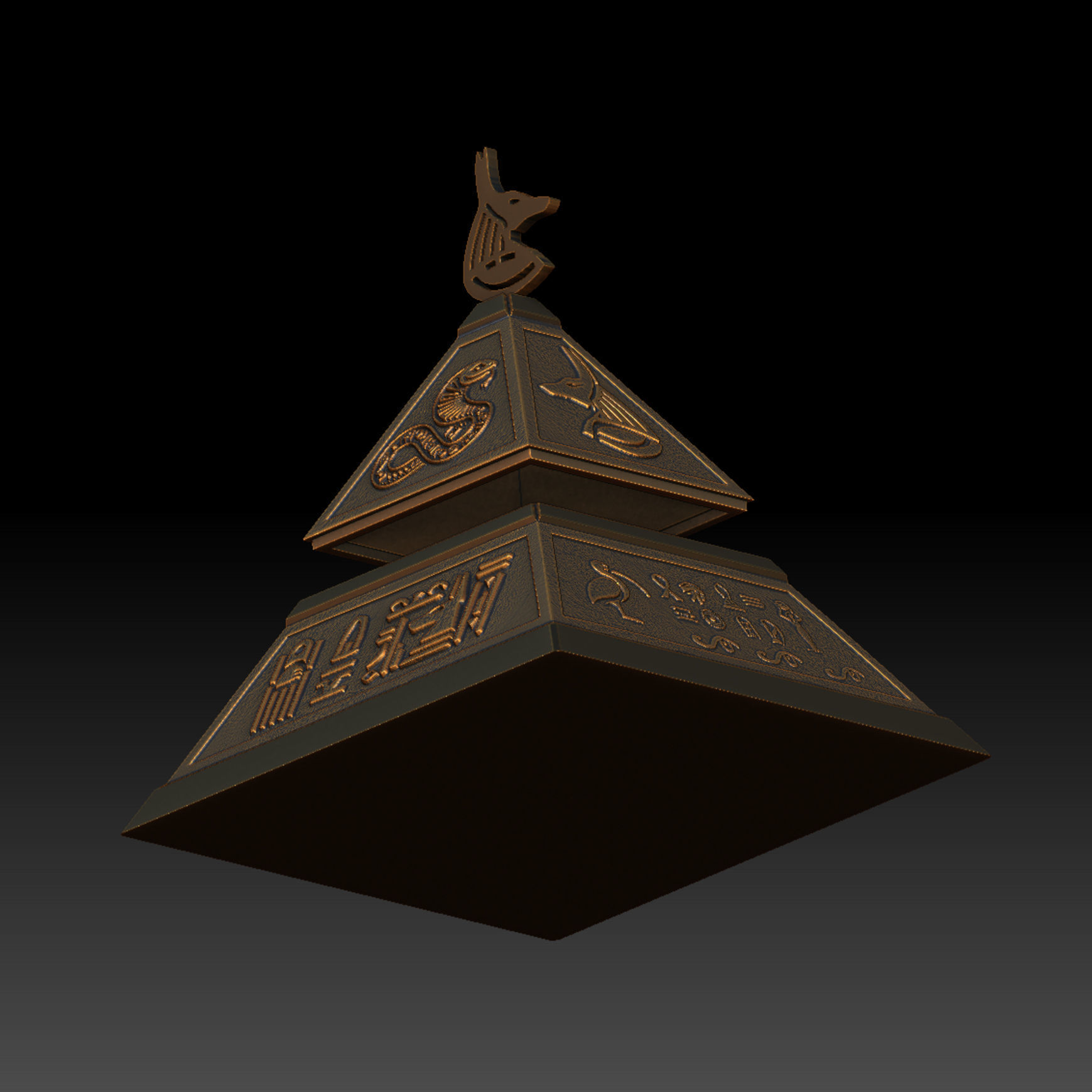 Beautiful Pyramid-Shaped Box 3D print model_2