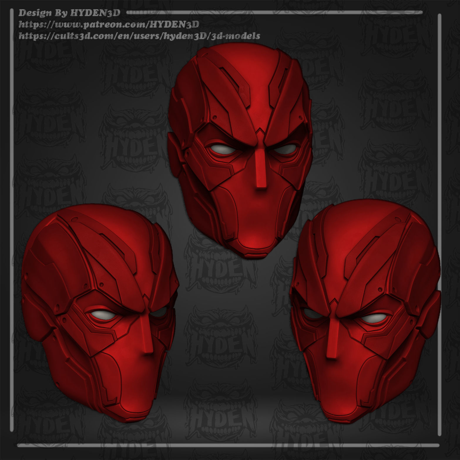 redhood heads pack 3D print model_3