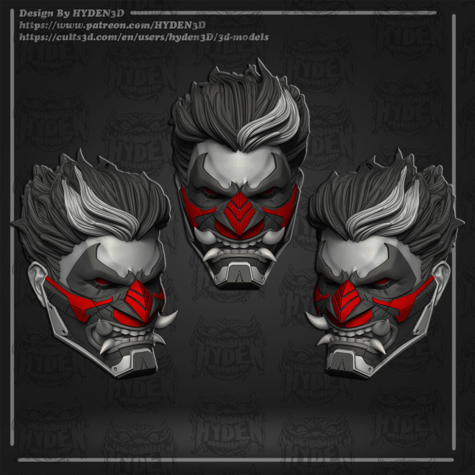 redhood heads pack 3D print model_1
