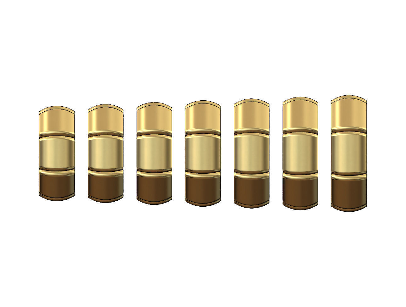 Segmented dome 8 facetes ring US sizes 7to12 3D print model_1