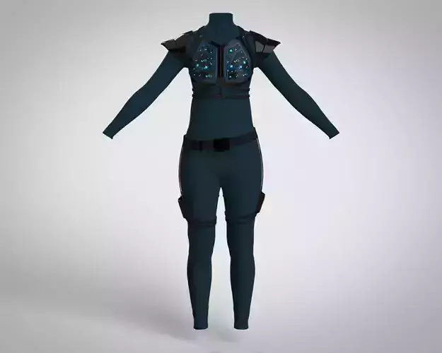 Futuristic 3D Bodysuit For Female Avatar