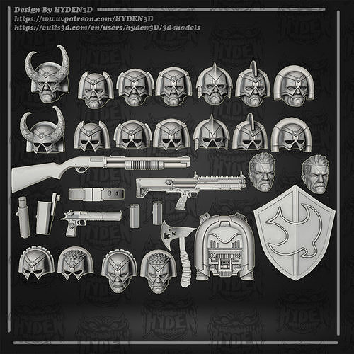 peacemaker full heads helmets and kits 3D print model