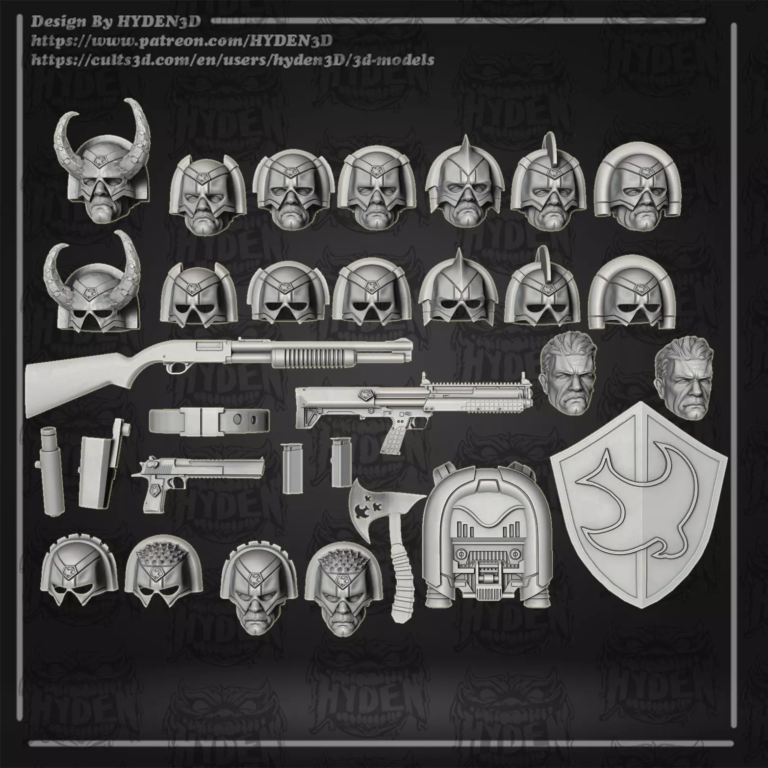 peacemaker full heads helmets and kits 3D print model_0