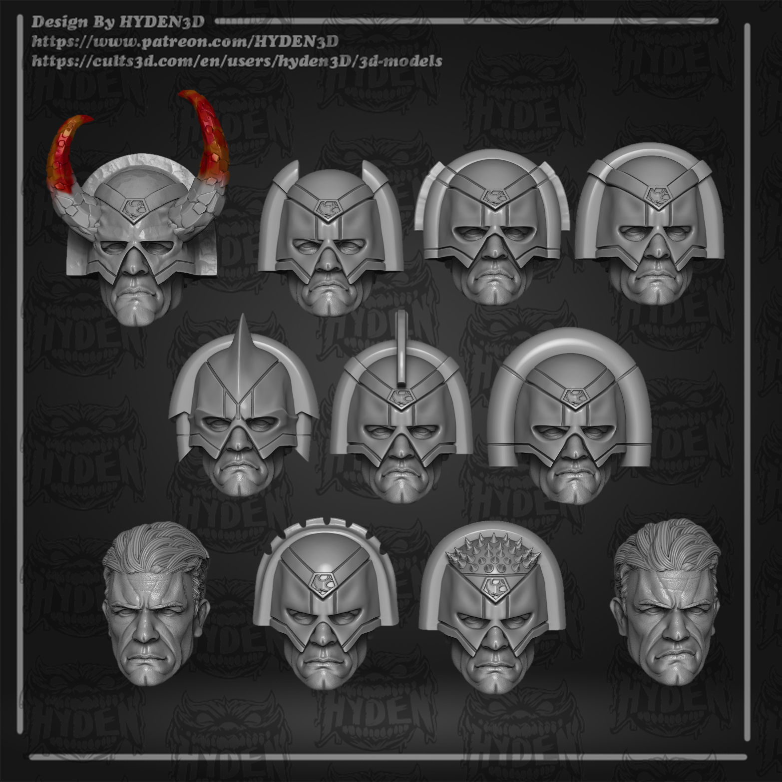 peacemaker full heads helmets and kits 3D print model_1