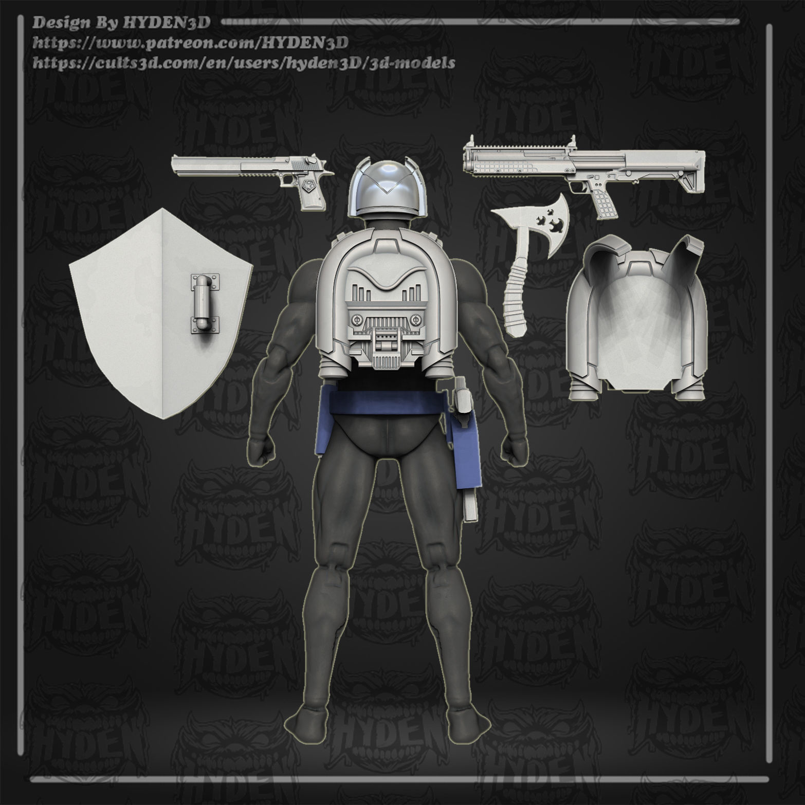 peacemaker full heads helmets and kits 3D print model_4