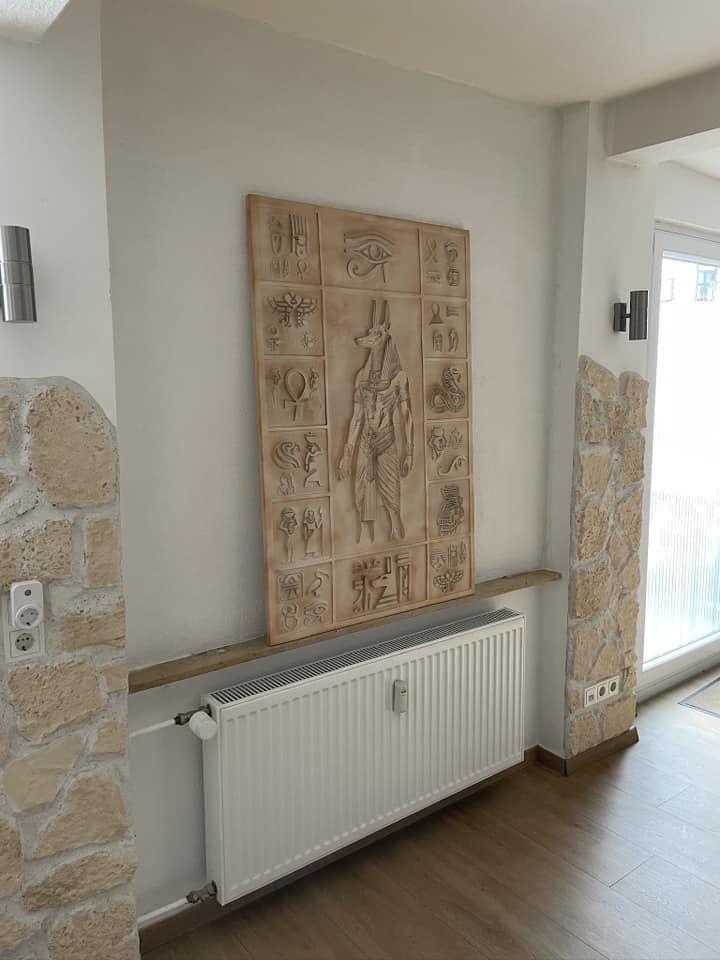 Wall Decoration Plate with Ancient Egyptian Motifs 120x80cm 3D print model_6