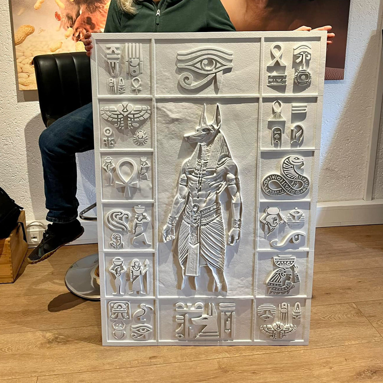 Wall Decoration Plate with Ancient Egyptian Motifs 120x80cm 3D print model_12