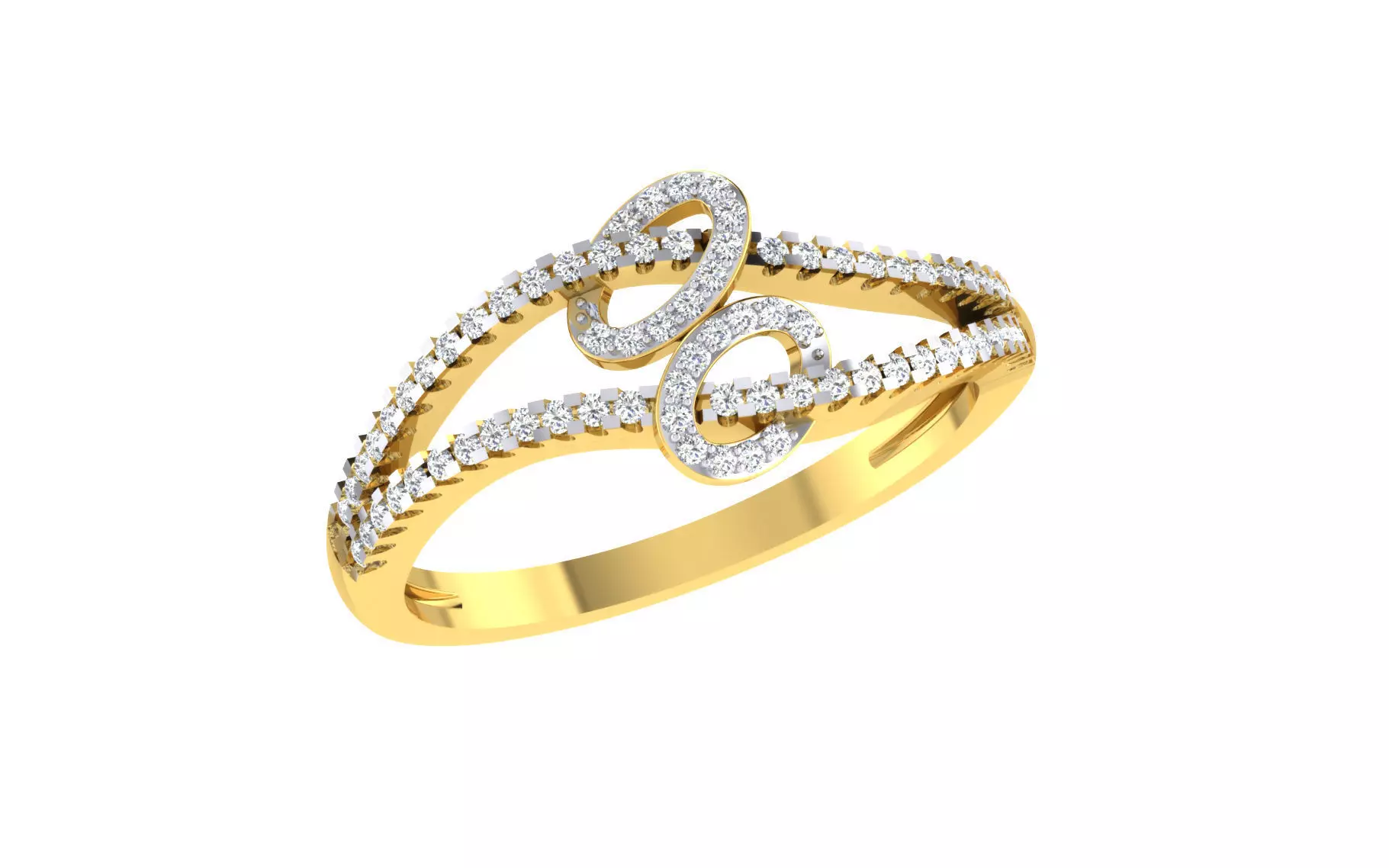 Women Ring Render 3dm STL OBJ FBX Details 3D print model