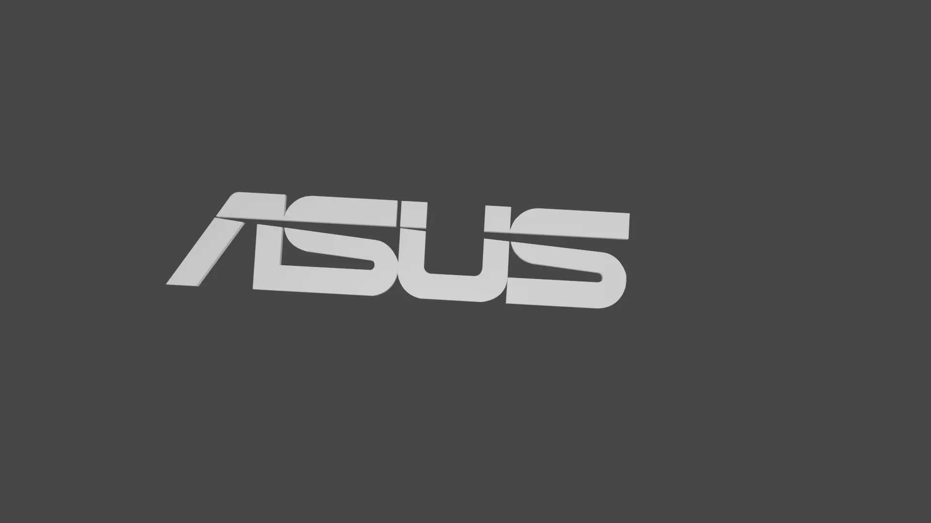 Asus logo 3D print model
