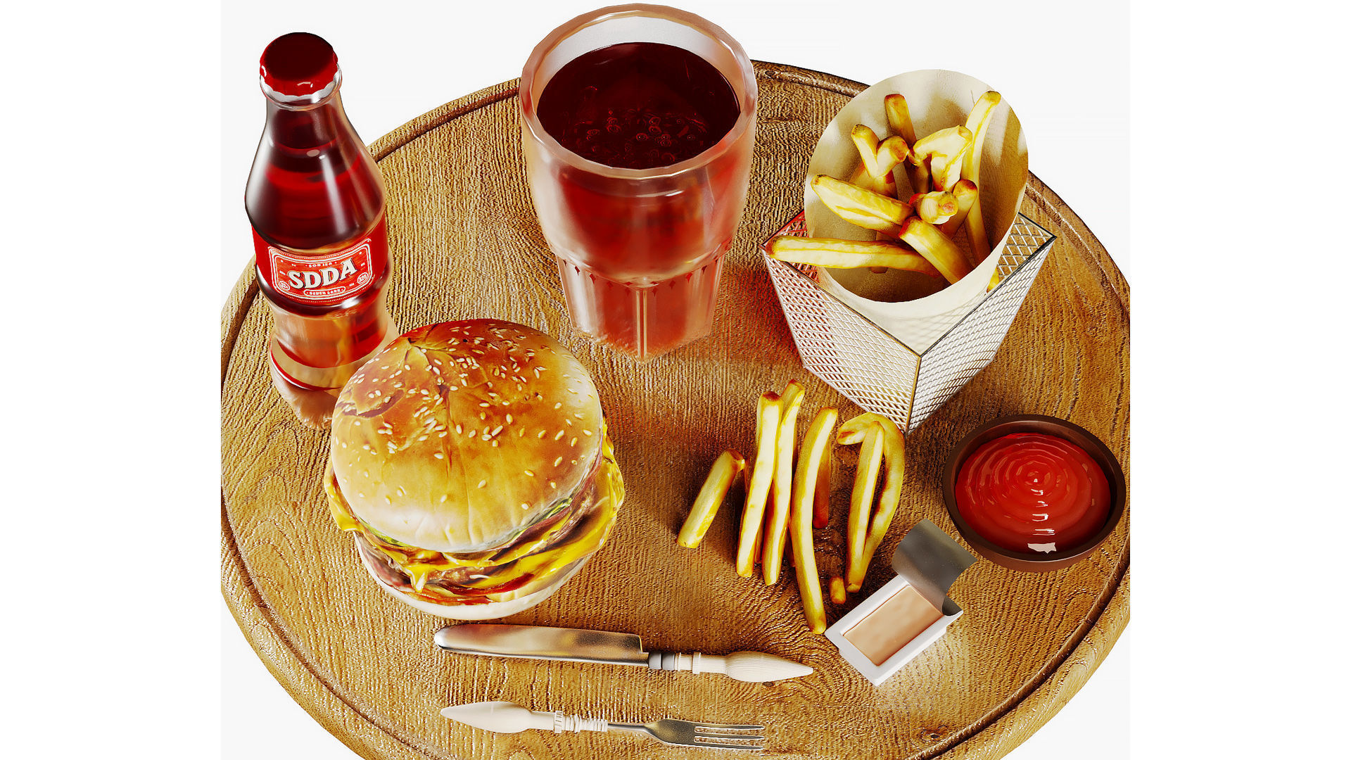 BurgerSet Low-poly 3D model_3