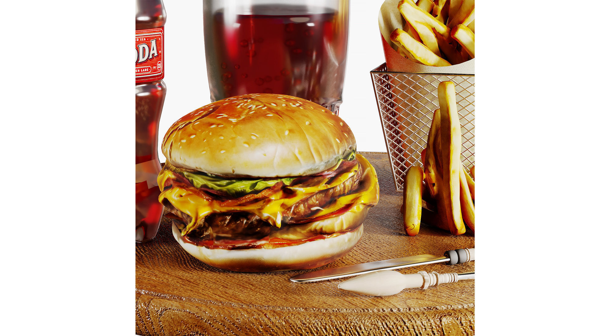 BurgerSet Low-poly 3D model_2