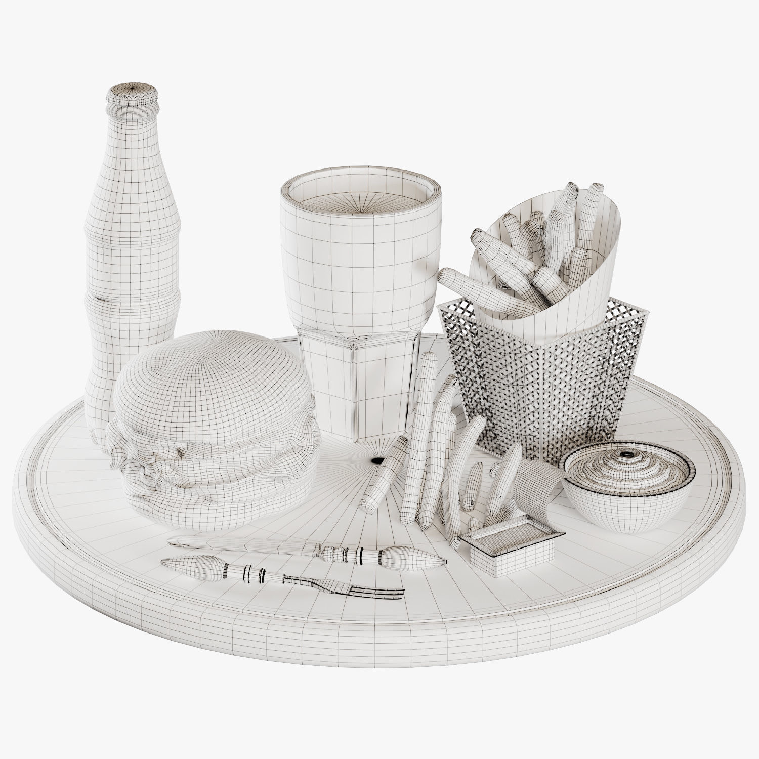 BurgerSet Low-poly 3D model_6