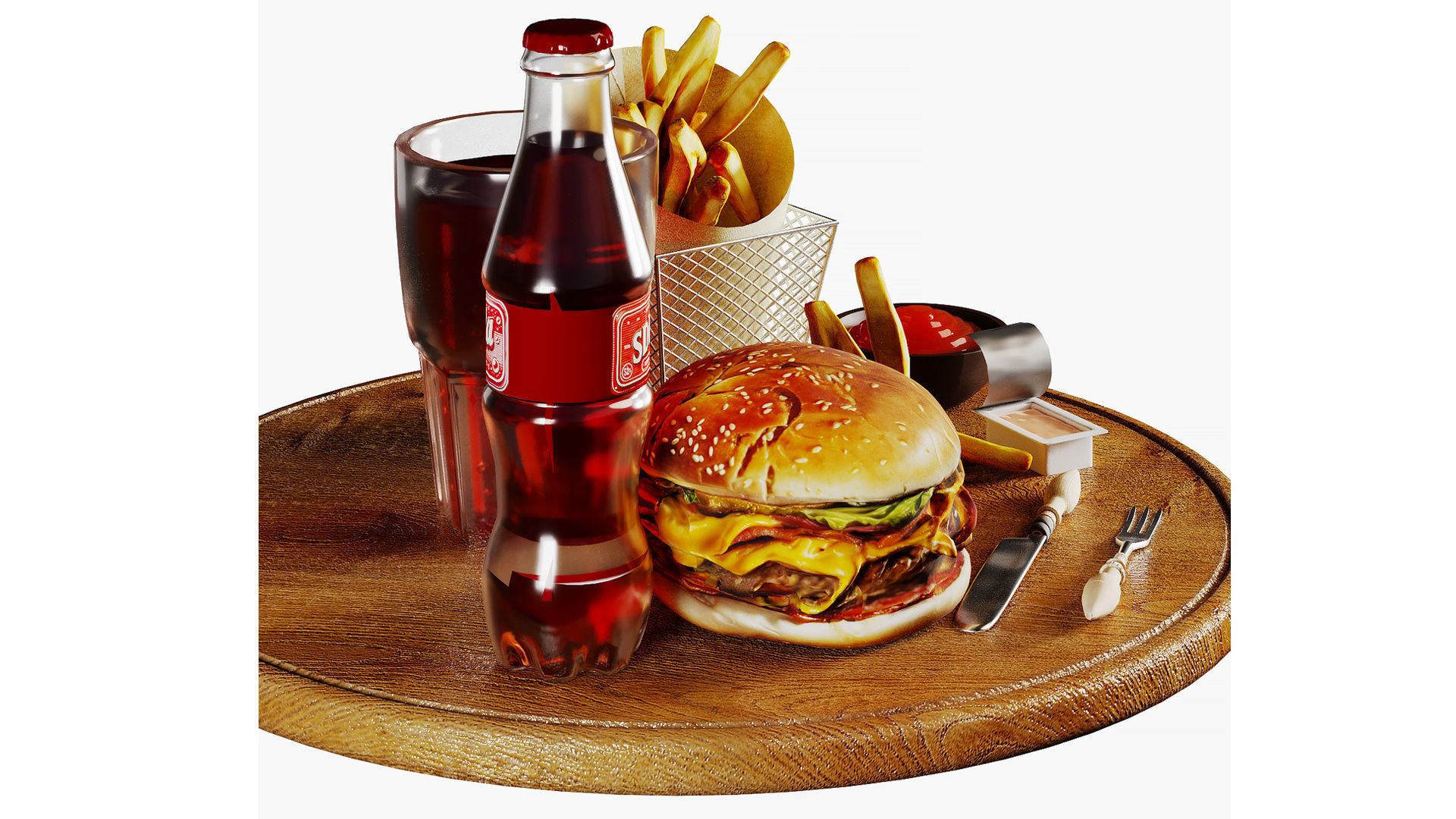 BurgerSet Low-poly 3D model_1
