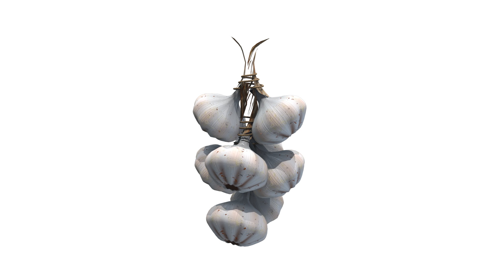 Medieval Hanging Garlic Low-poly 3D model_9