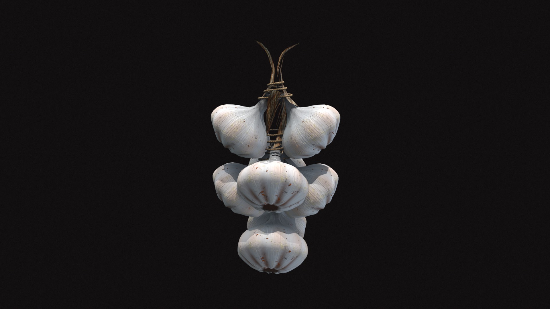 Medieval Hanging Garlic Low-poly 3D model_4