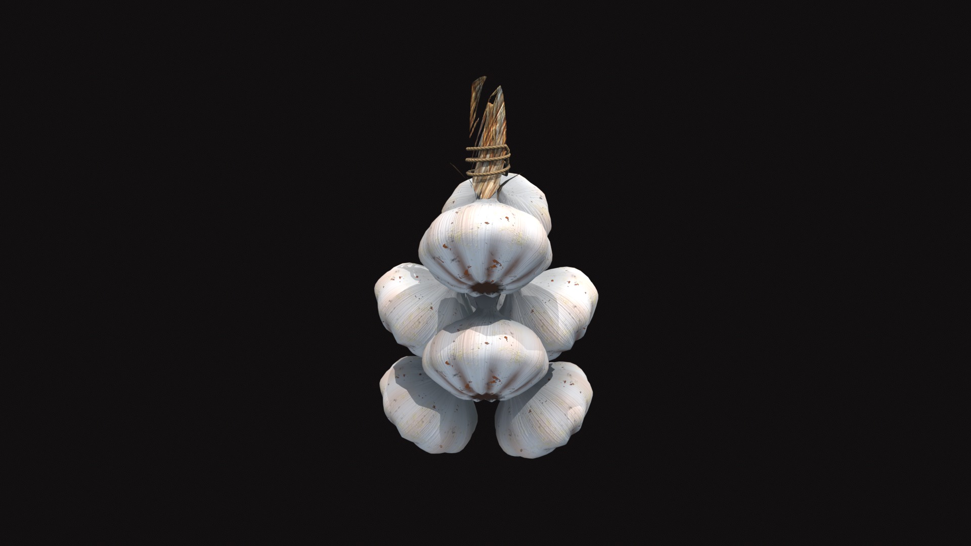 Medieval Hanging Garlic Low-poly 3D model_7