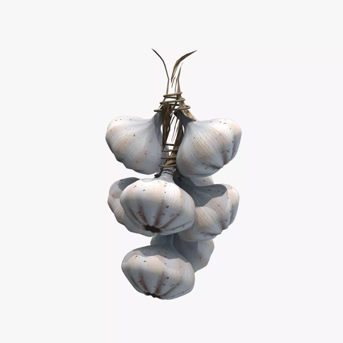 Medieval Hanging Garlic Low-poly 3D model_0