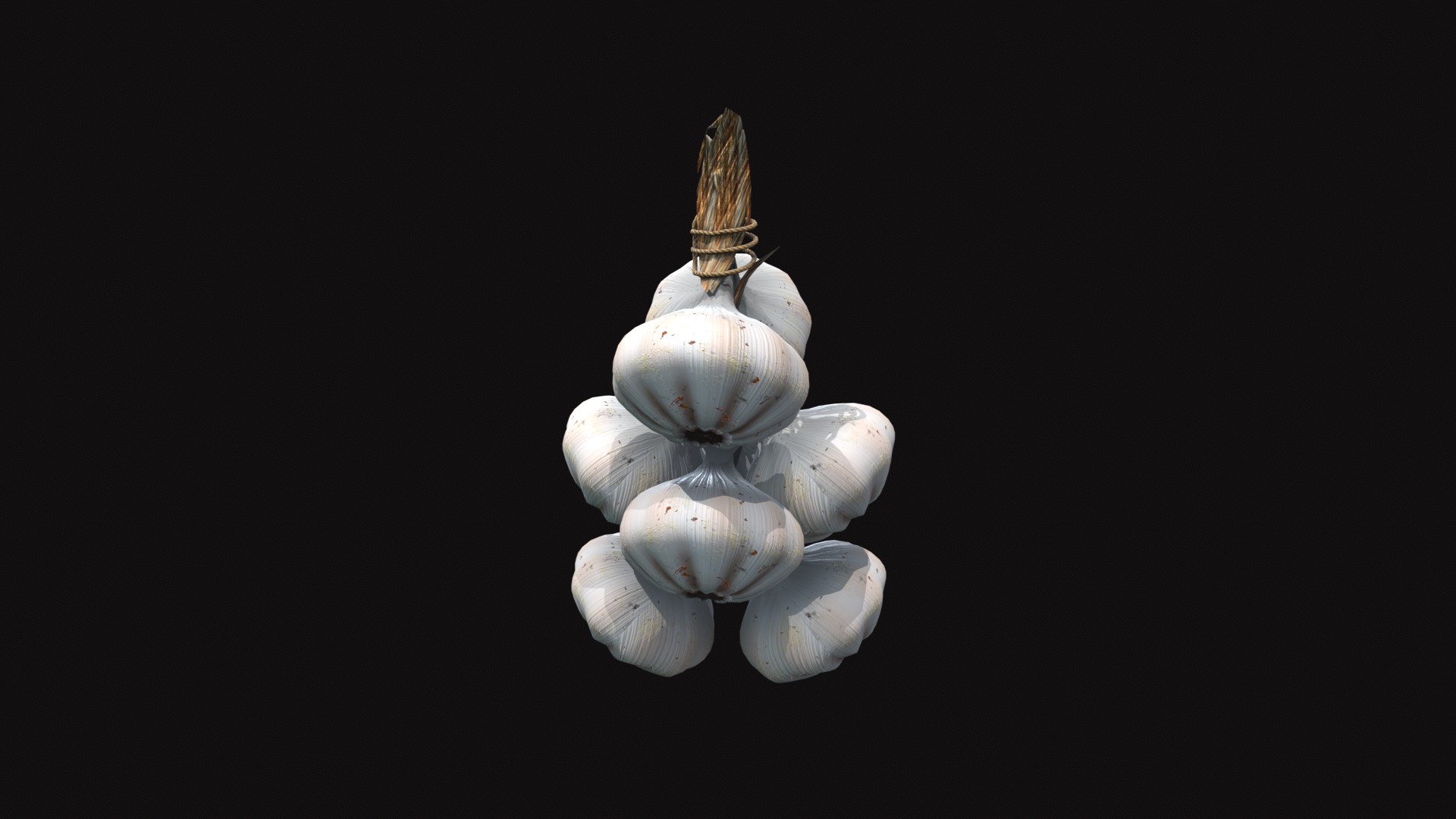 Medieval Hanging Garlic Low-poly 3D model_6