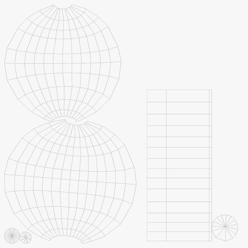 Medieval Orange Low-poly 3D model_10