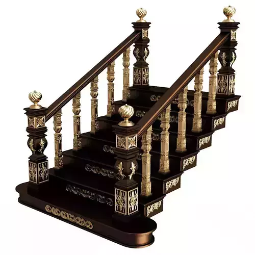 Carved Stair 01 Black
