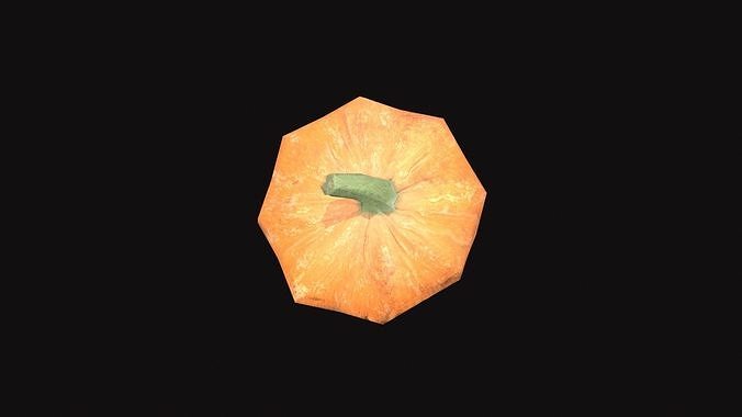 Medieval Pumpkin V01 Low-poly 3D model 7