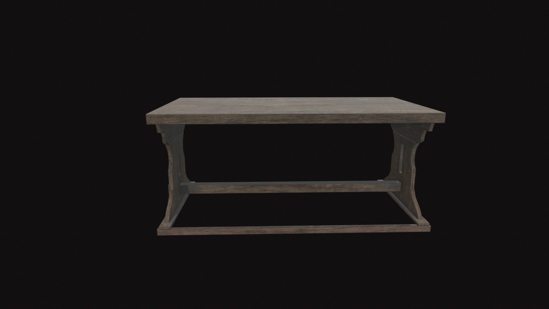 Medieval Table V04 Low-poly 3D model_2