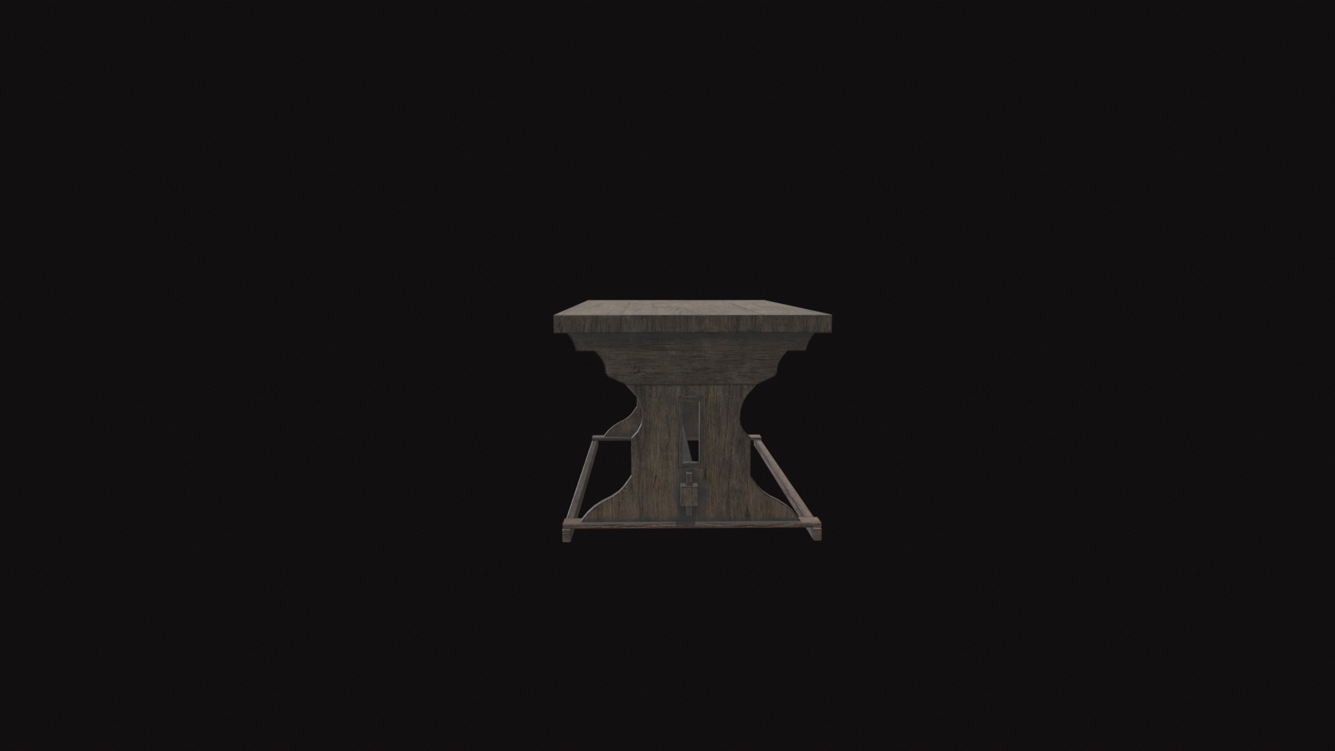 Medieval Table V04 Low-poly 3D model_4