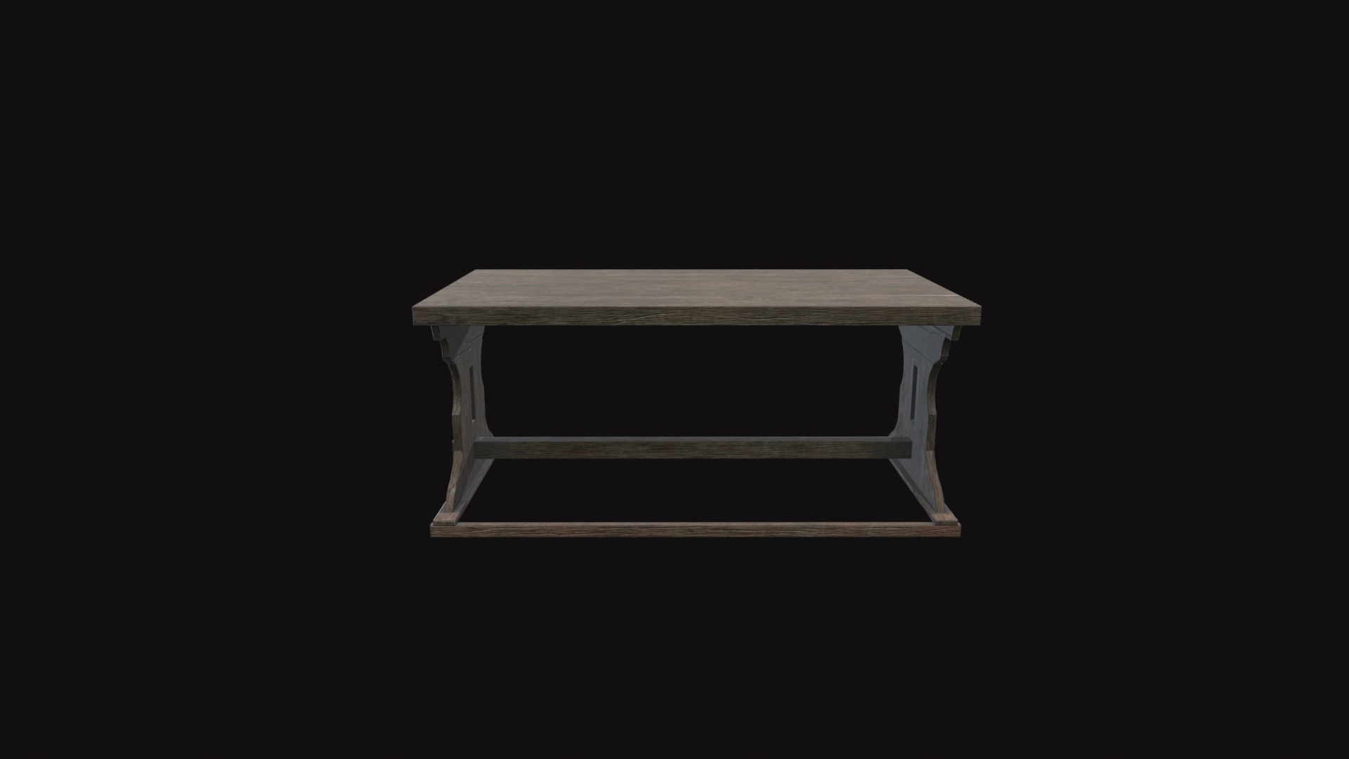Medieval Table V04 Low-poly 3D model_3