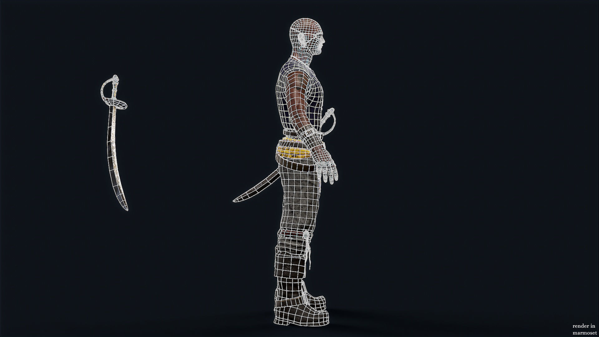 PIRATE R4 Low-poly 3D model_16