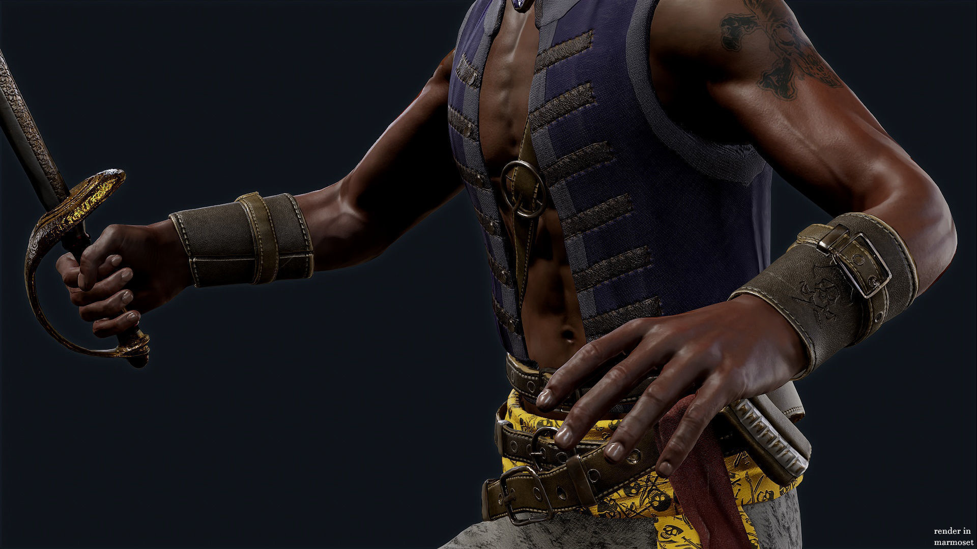 PIRATE R4 Low-poly 3D model_7