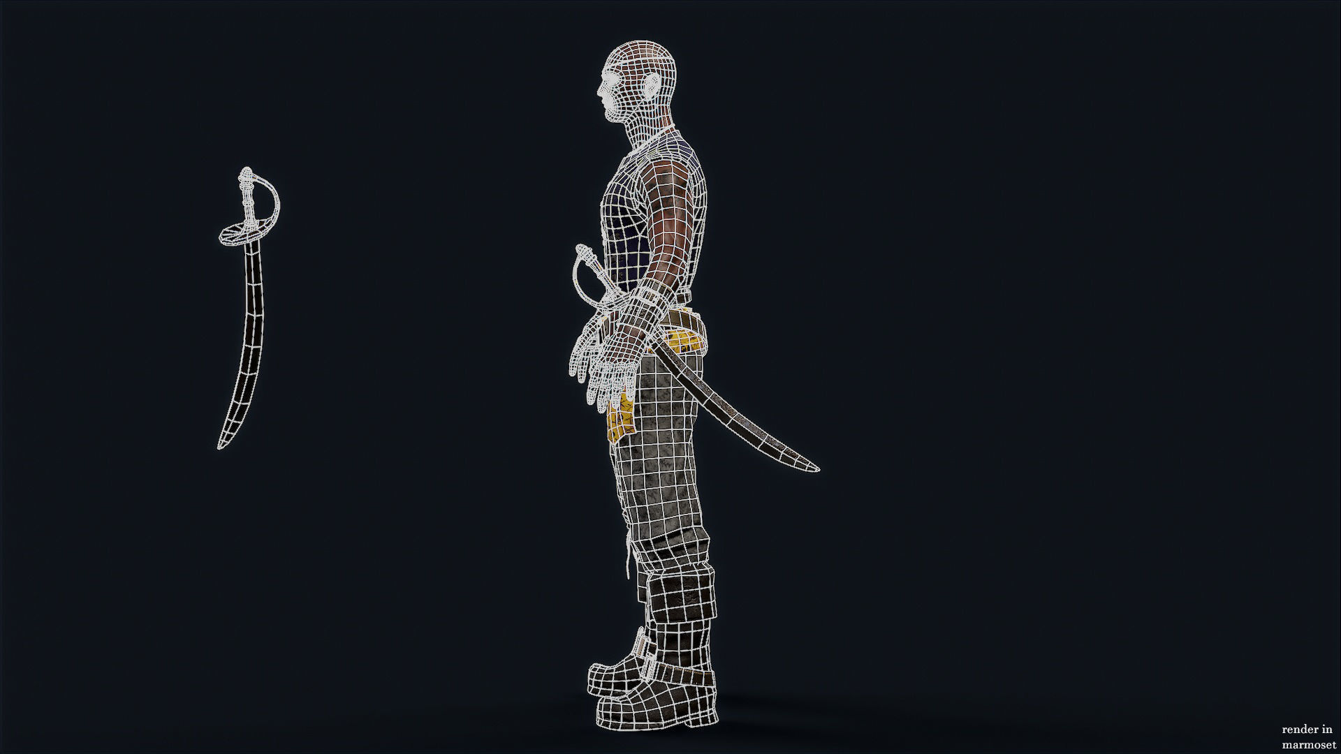 PIRATE R4 Low-poly 3D model_13