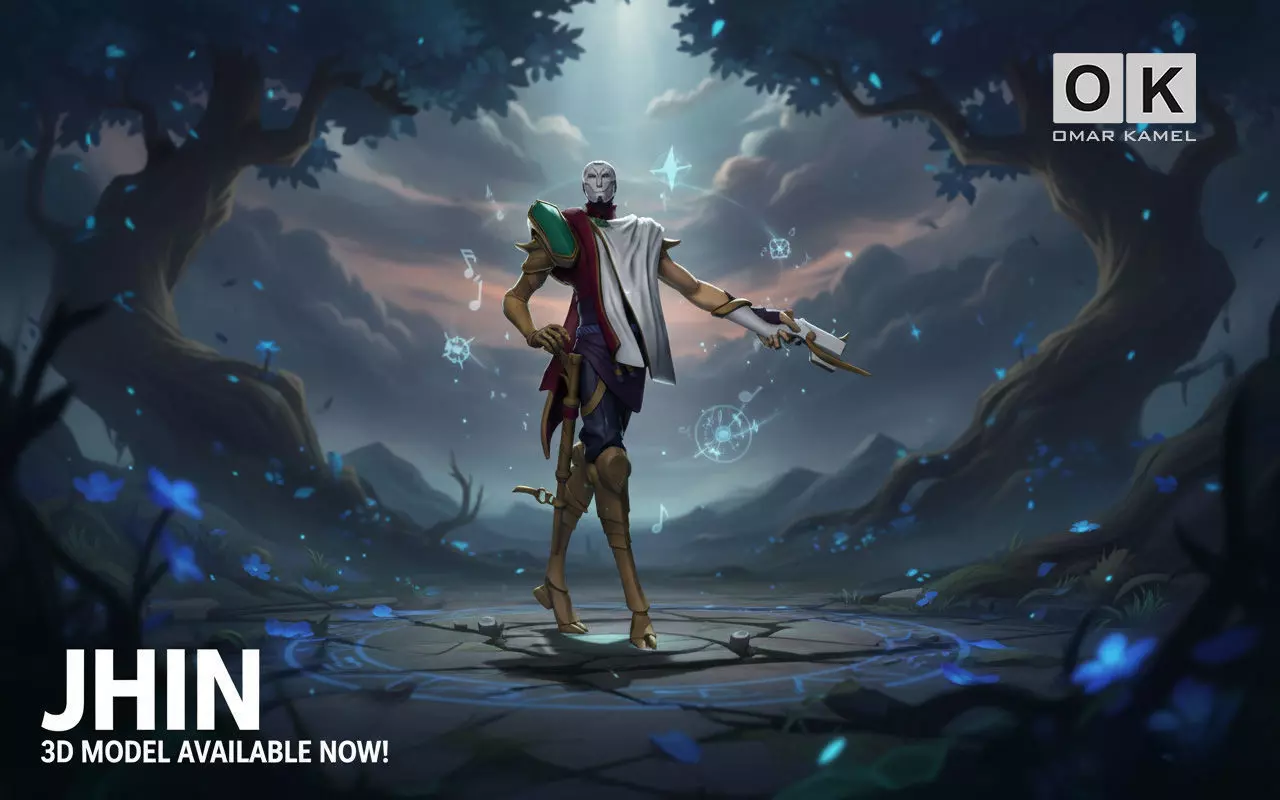 jhin fan art league of legends 3D print model_0