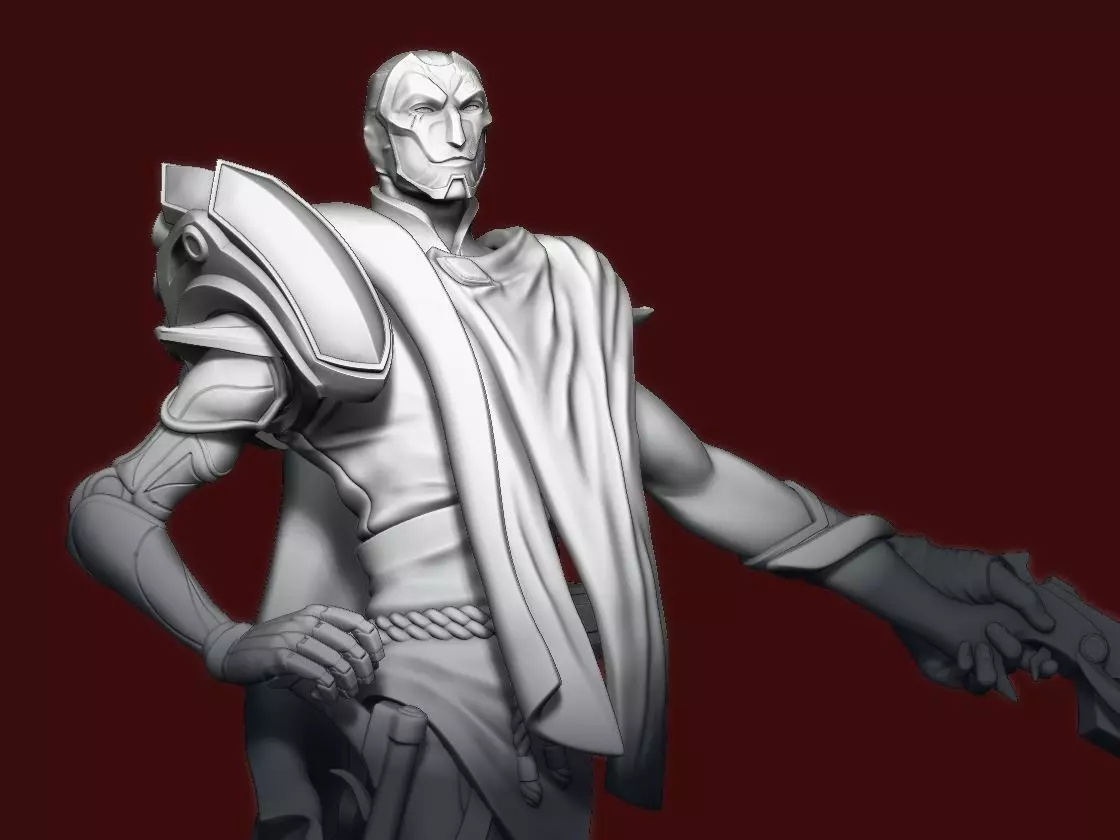 jhin fan art league of legends 3D print model_1