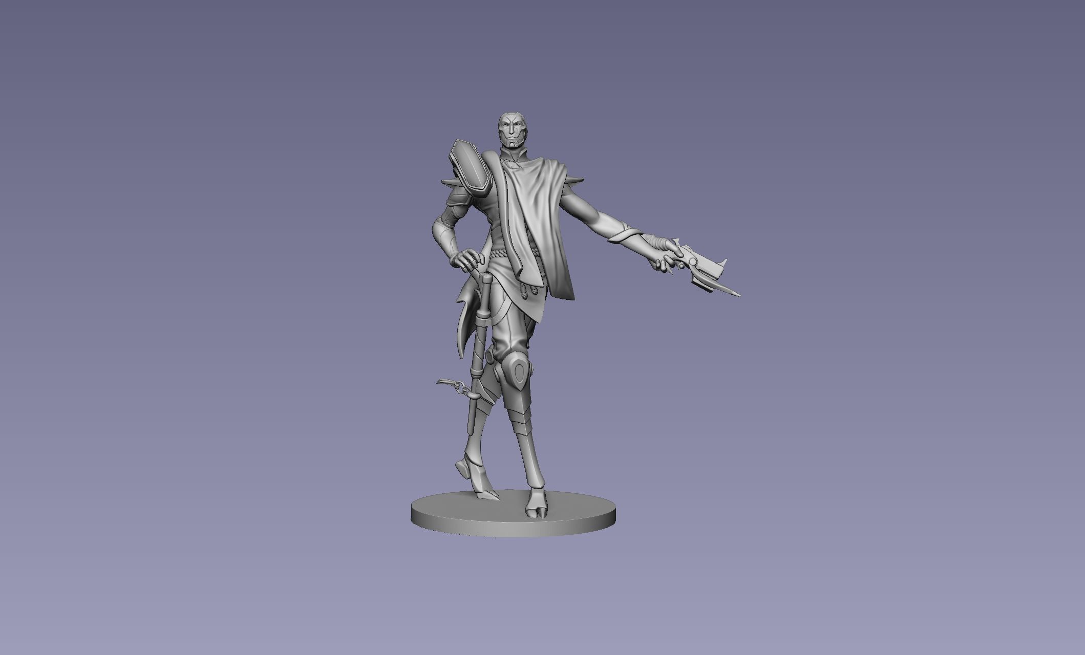 jhin fan art league of legends 3D print model_4
