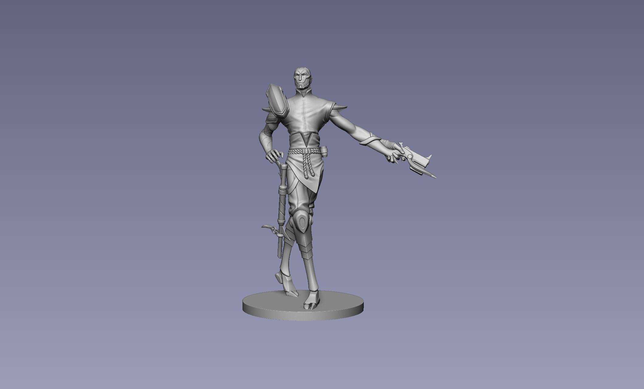 jhin fan art league of legends 3D print model_3