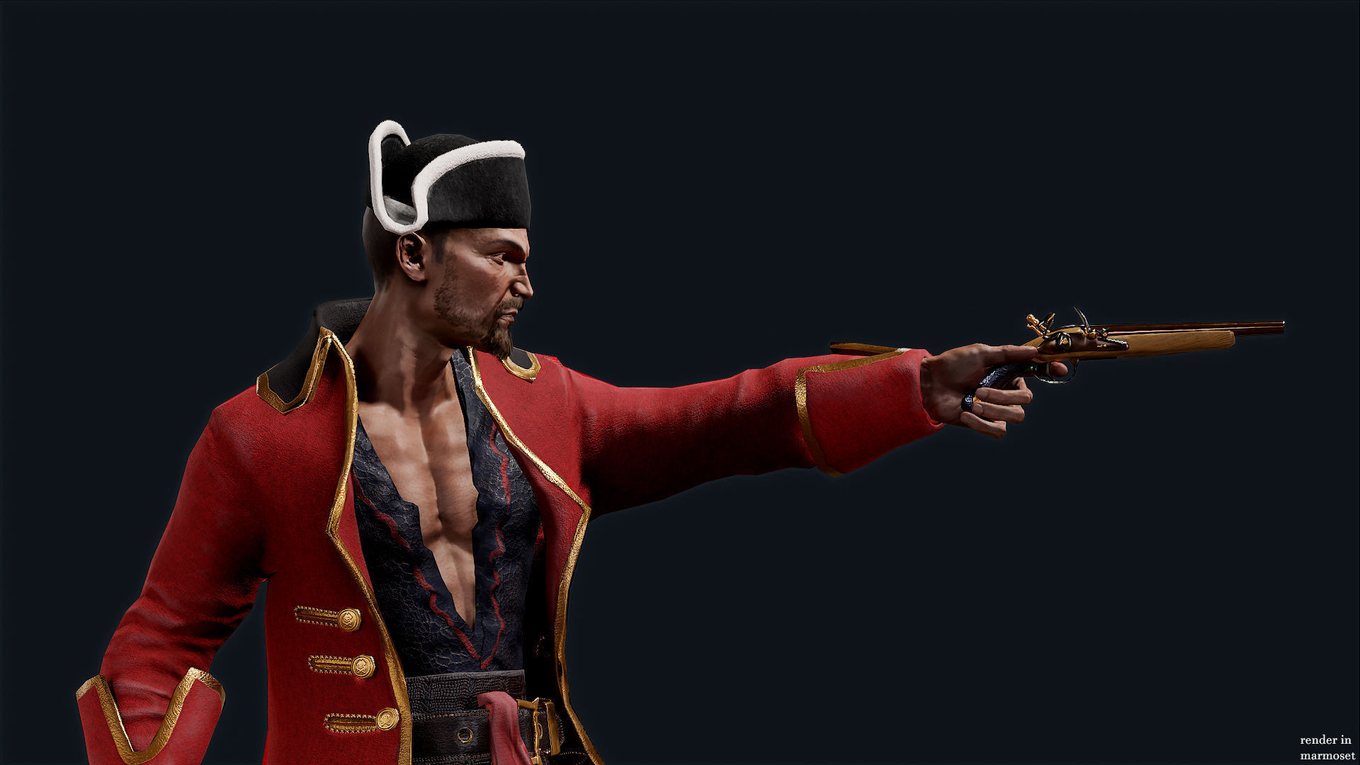 PIRATE R3 Low-poly 3D model_3