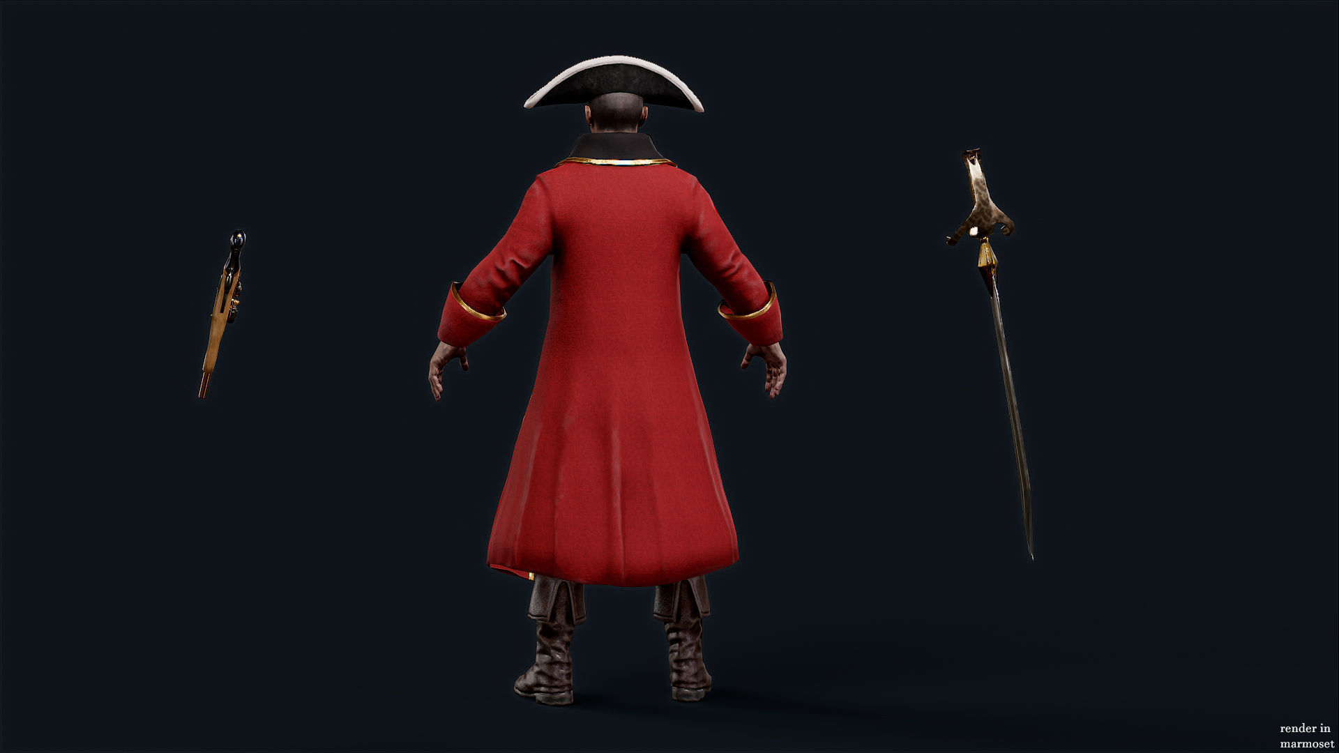 PIRATE R3 Low-poly 3D model_10