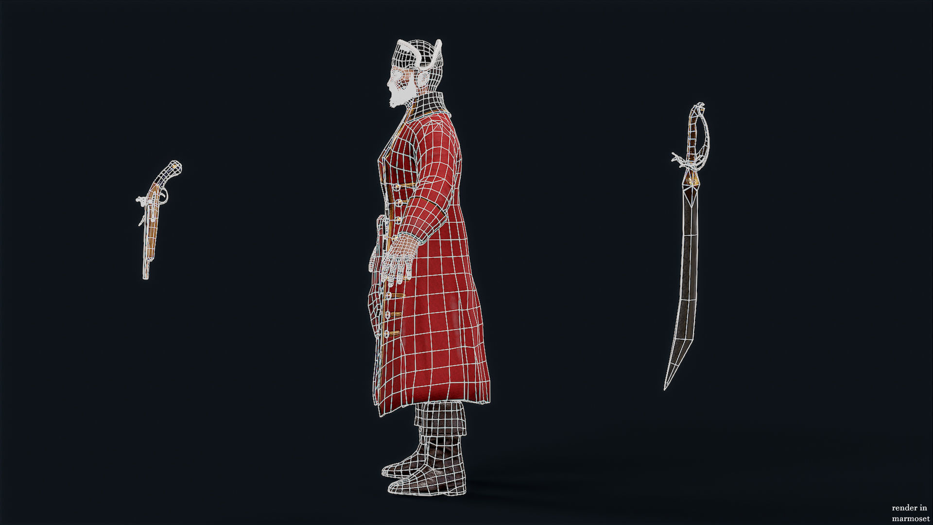 PIRATE R3 Low-poly 3D model_12