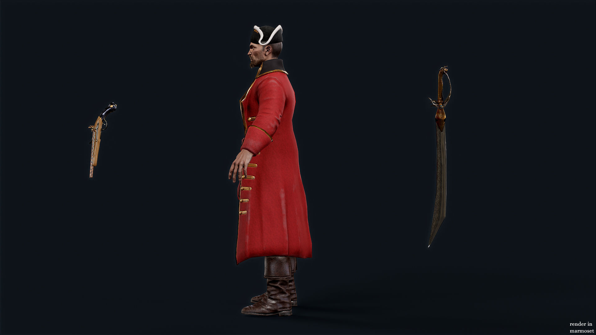 PIRATE R3 Low-poly 3D model_7