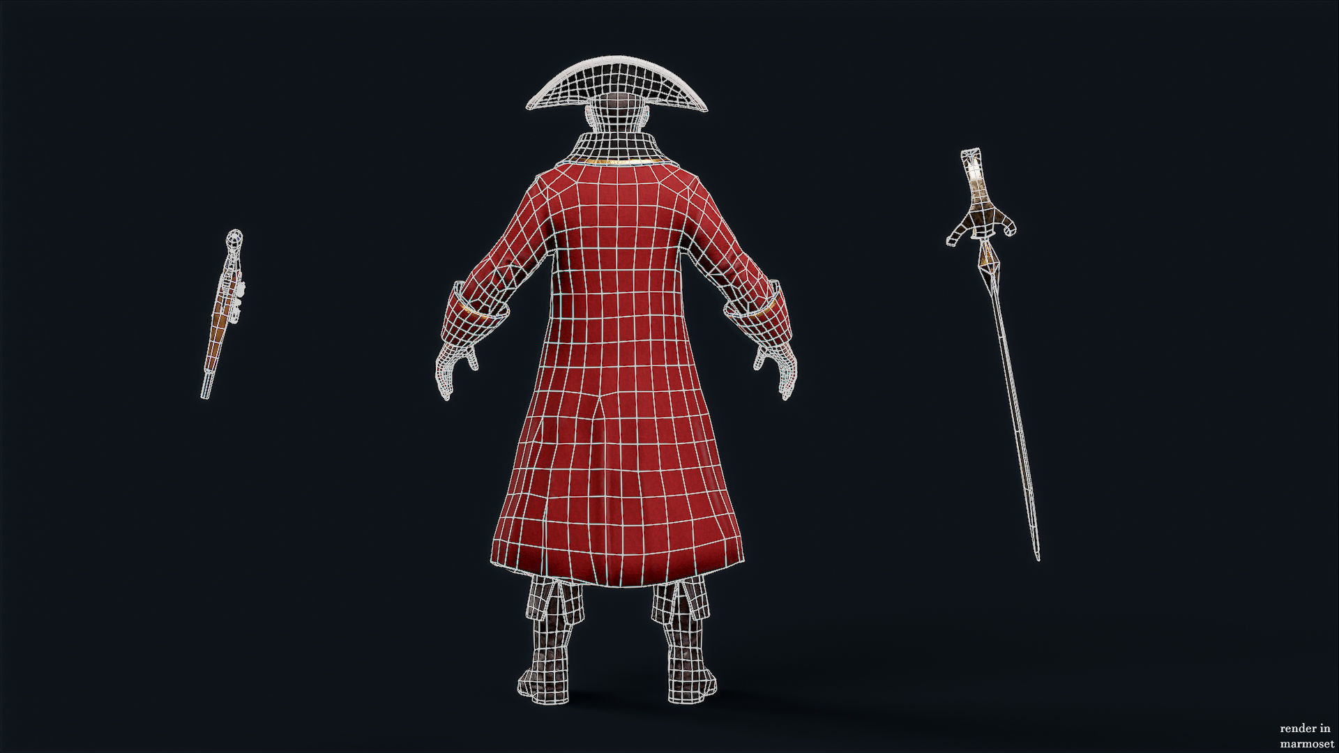 PIRATE R3 Low-poly 3D model_14