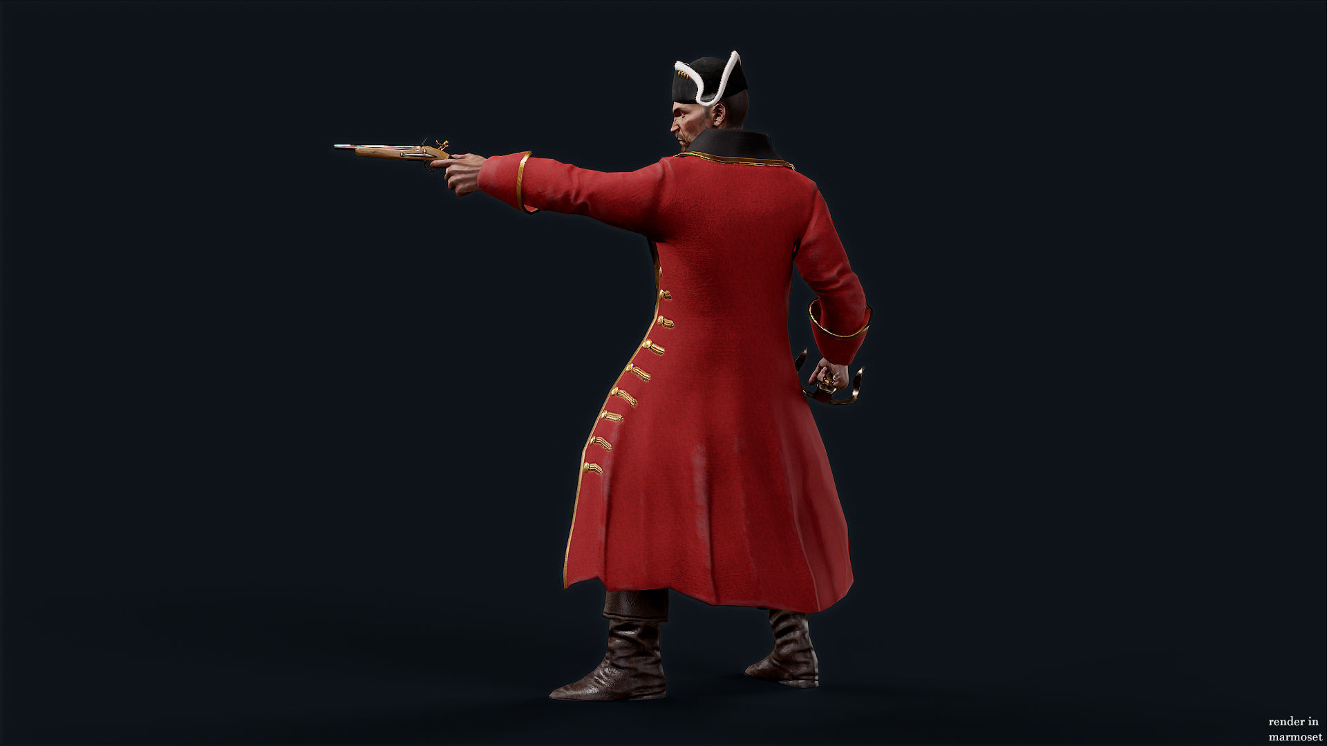 PIRATE R3 Low-poly 3D model_5